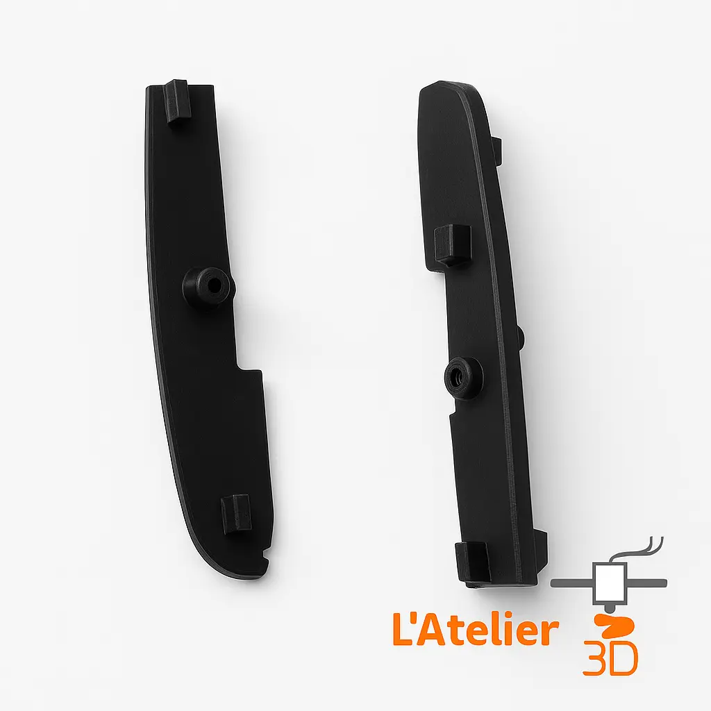 Pièce de jonction de tableau de bord pour Range Rover Classic (référence MUC2167), reproduction fidèle imprimée en 3D par L’Atelier 3D.