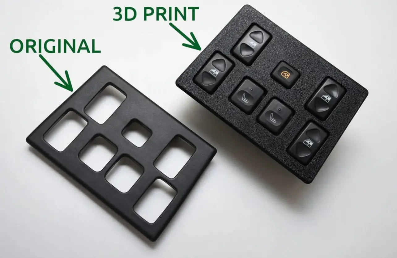 Panneau de contrôle ouverture vitre +/- sièges chauffants L'atelier 3D