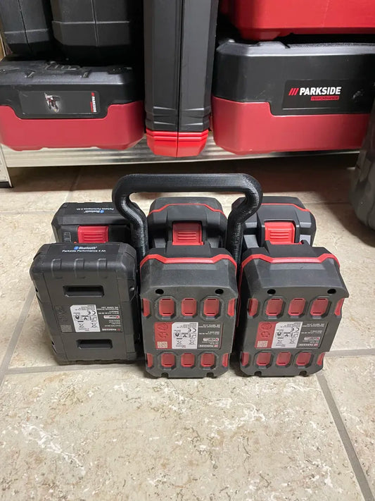 poignee de transport pour batteries Parkside atelier