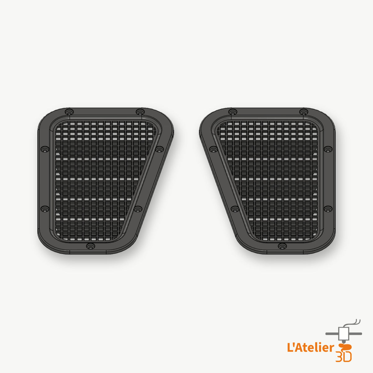 Grilles de prise d'air d'aile ajourées Land Rover Defender, gauche AWR2214 et droite AWR2215