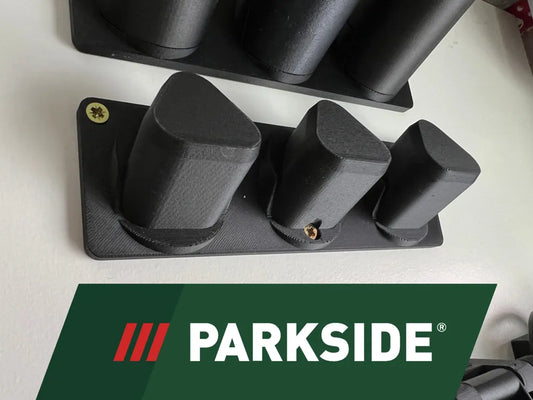 Support mural pour outils Parkside 12V imprimé en 3D pour rangement d'atelier