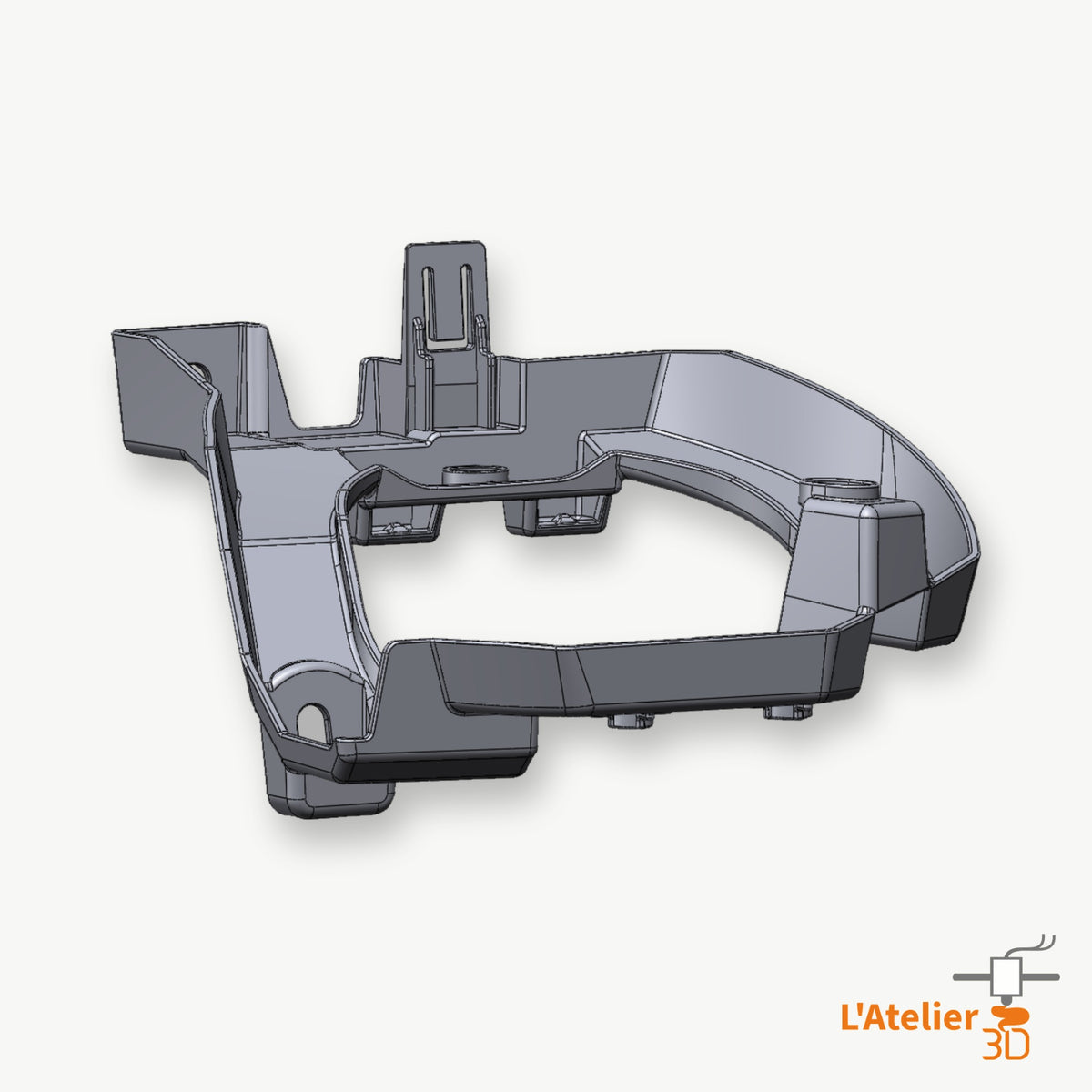 Support antibrouillard Land Cruiser J150 vu de l'arrière avec ses fixations