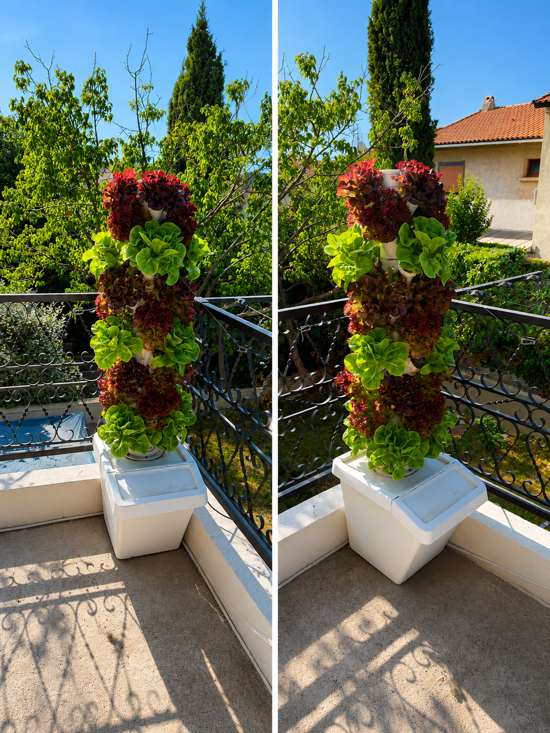 Tour hydroponique complète 4 étages 12 pots imprimée en 3D