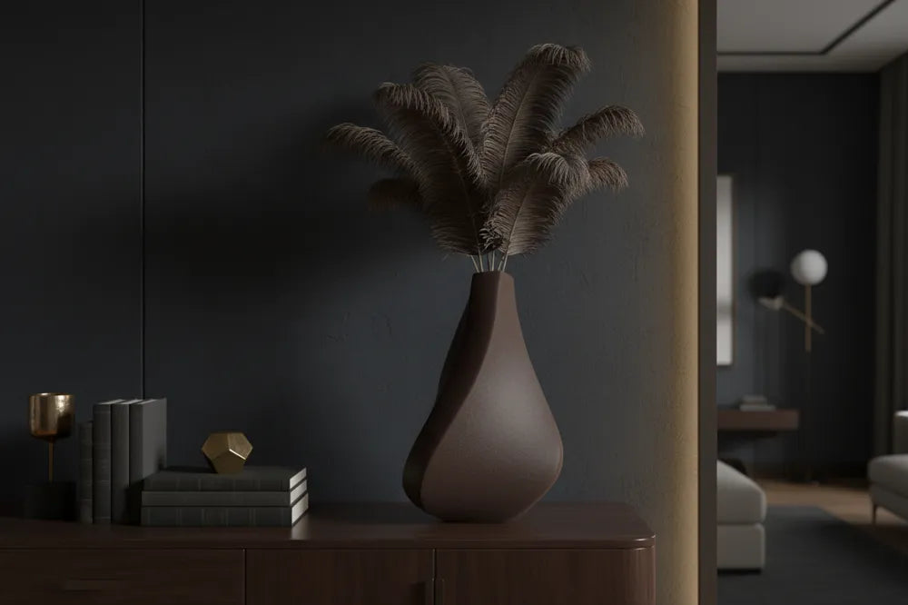 Vase Kairos Flux, sculpture contemplative au design moderne imprimée en 3D